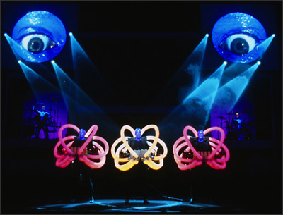 Blue Man Group in Aktion