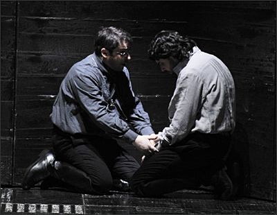 Boaz Daniel als Marquis von Posa und Massimo Giordano als Don Carlo