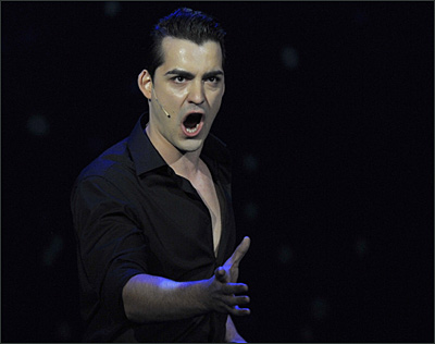 Nick Wuchinger beim Musical Gesangswettbewerb